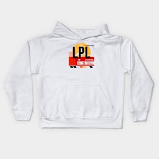 Liverpool (LPL) Airport // Sunset Baggage Tag Kids Hoodie